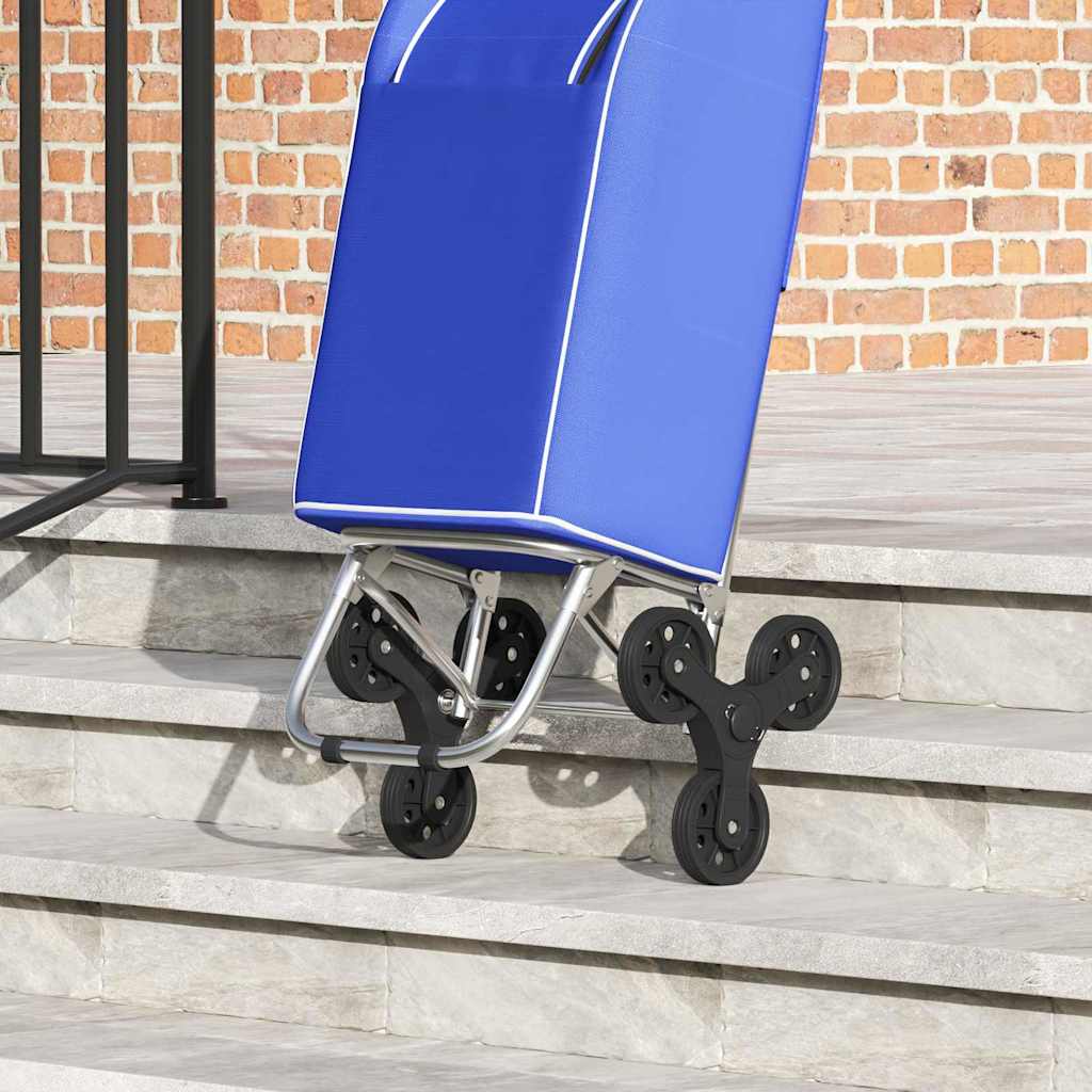 Carro de compras Azul 39.5 x 33 x 93 cm Tela Oxford