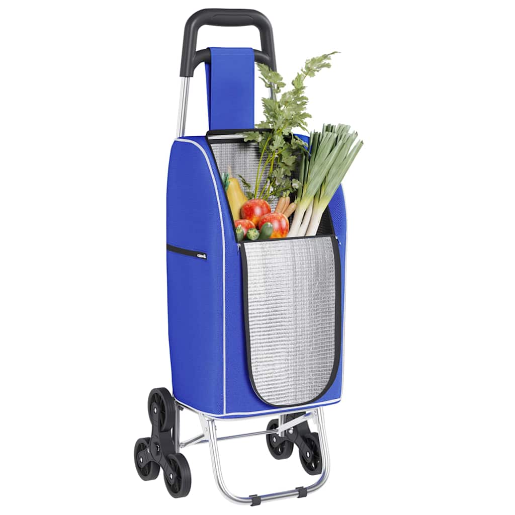 Carro de compras Azul 39.5 x 33 x 93 cm Tela Oxford