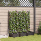 Vaso de Jardim 2 unidades Cinzento 80 x 40 x 125,5 cm Plástico