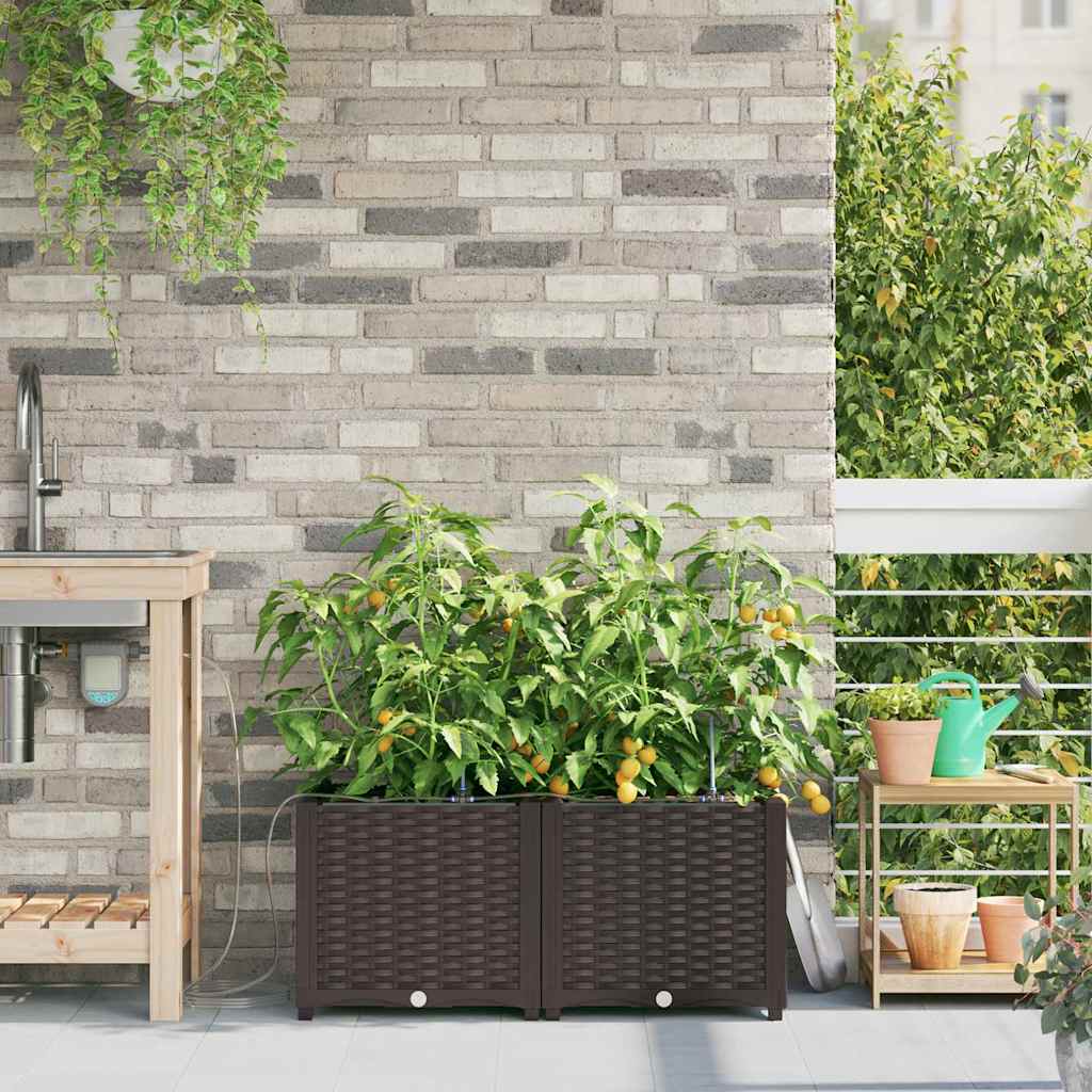 Macetero de Jardín 2 pcs 80 x 40 x 126 cm Plástico