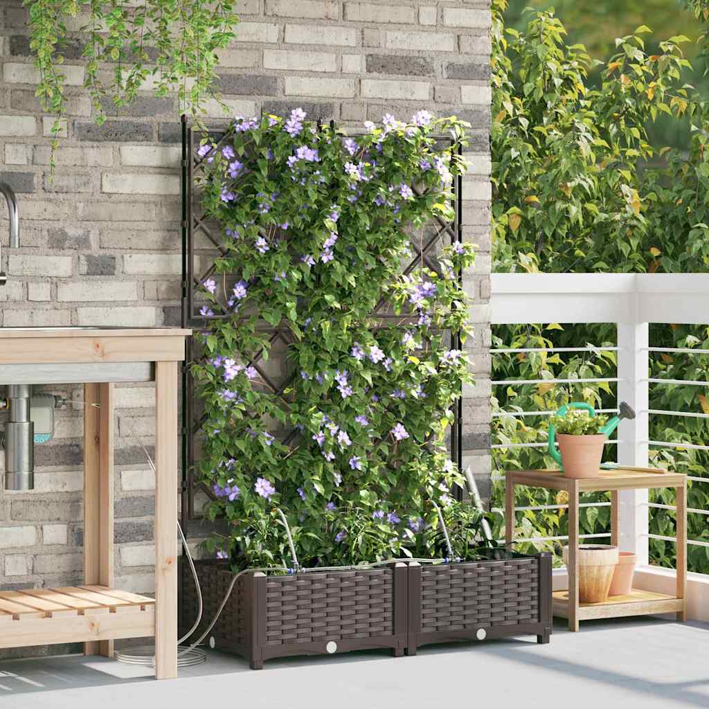 Macetero de Jardín 2 pcs 80 x 40 x 126 cm Plástico
