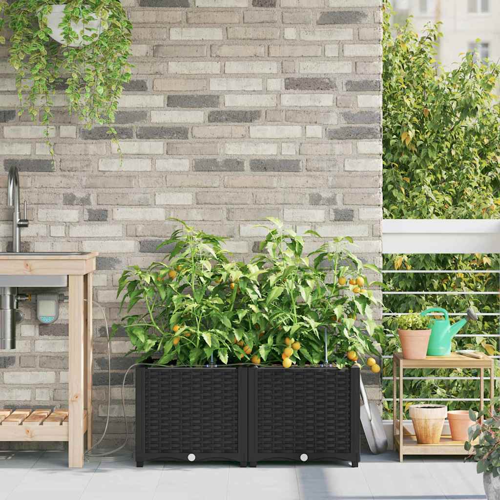 Macetero de Jardín 2 pcs 80 x 40 x 126 cm Plástico