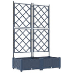 Macetero de Jardín 2 pcs Gris 80 x 40 x 125,5 cm Plástico