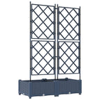 Macetero de Jardín 2 pcs Gris 80 x 40 x 125,5 cm Plástico