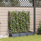 Vaso de Jardim 2 unidades Cinzento 80 x 40 x 125,5 cm Plástico