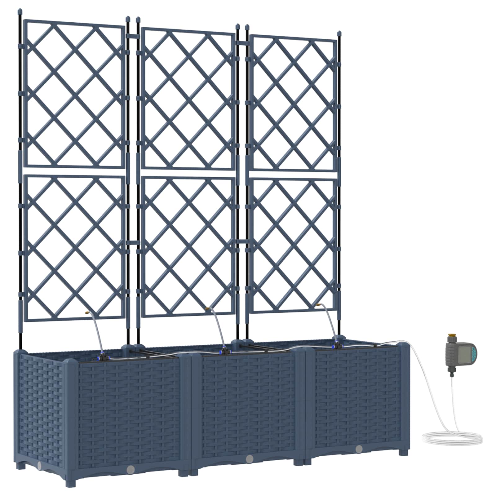 Macetero de Jardín 2 pcs 80 x 40 x 126 cm Plástico