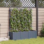 Vaso de Jardim 2 unidades Cinzento 80 x 40 x 125,5 cm Plástico