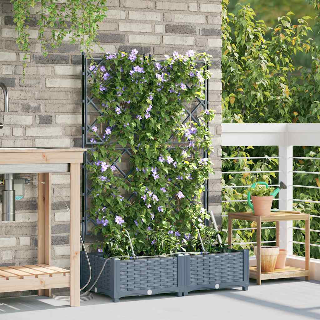 Macetero de Jardín 2 pcs 80 x 40 x 126 cm Plástico