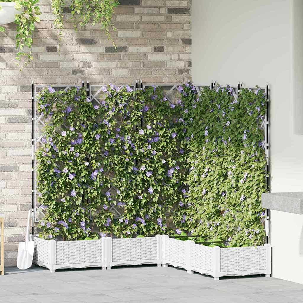 Macetero de Jardín 2 pcs Gris 80 x 40 x 125,5 cm Plástico