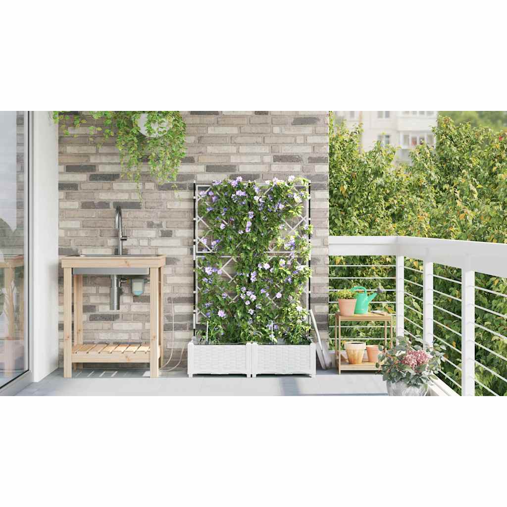 Macetero de Jardín 2 pcs 80 x 40 x 126 cm Plástico