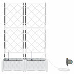 Macetero de Jardín 2 pcs 80 x 40 x 126 cm Plástico