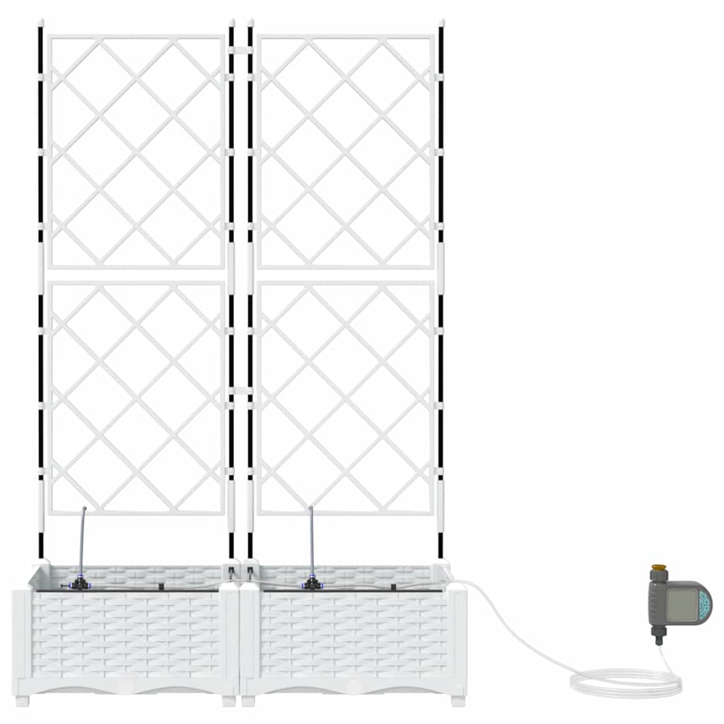 Macetero de Jardín 2 pcs 80 x 40 x 126 cm Plástico