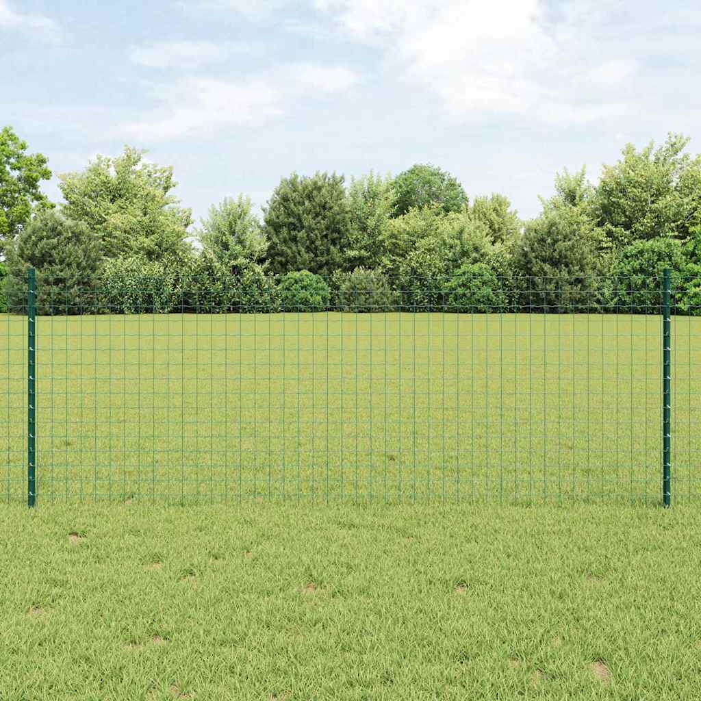 Poste de Valla 11 pcs Gris 100 cm Acero