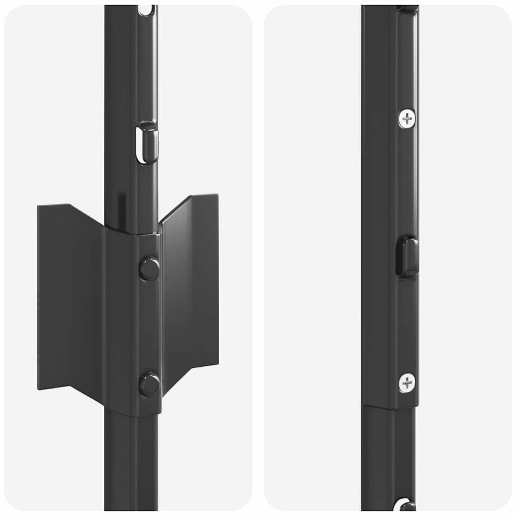 Poste de Valla 11 pcs Gris 100 cm Acero