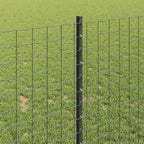 Poste de Valla 11 pcs Gris 100 cm Acero