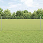 Poste de Valla 11 pcs Gris 100 cm Acero