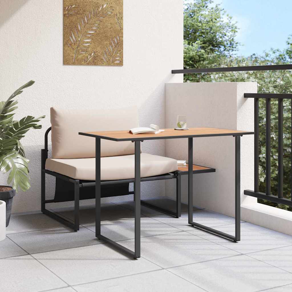 Asientos de acero para exteriores 2 pcs Antracita Acero