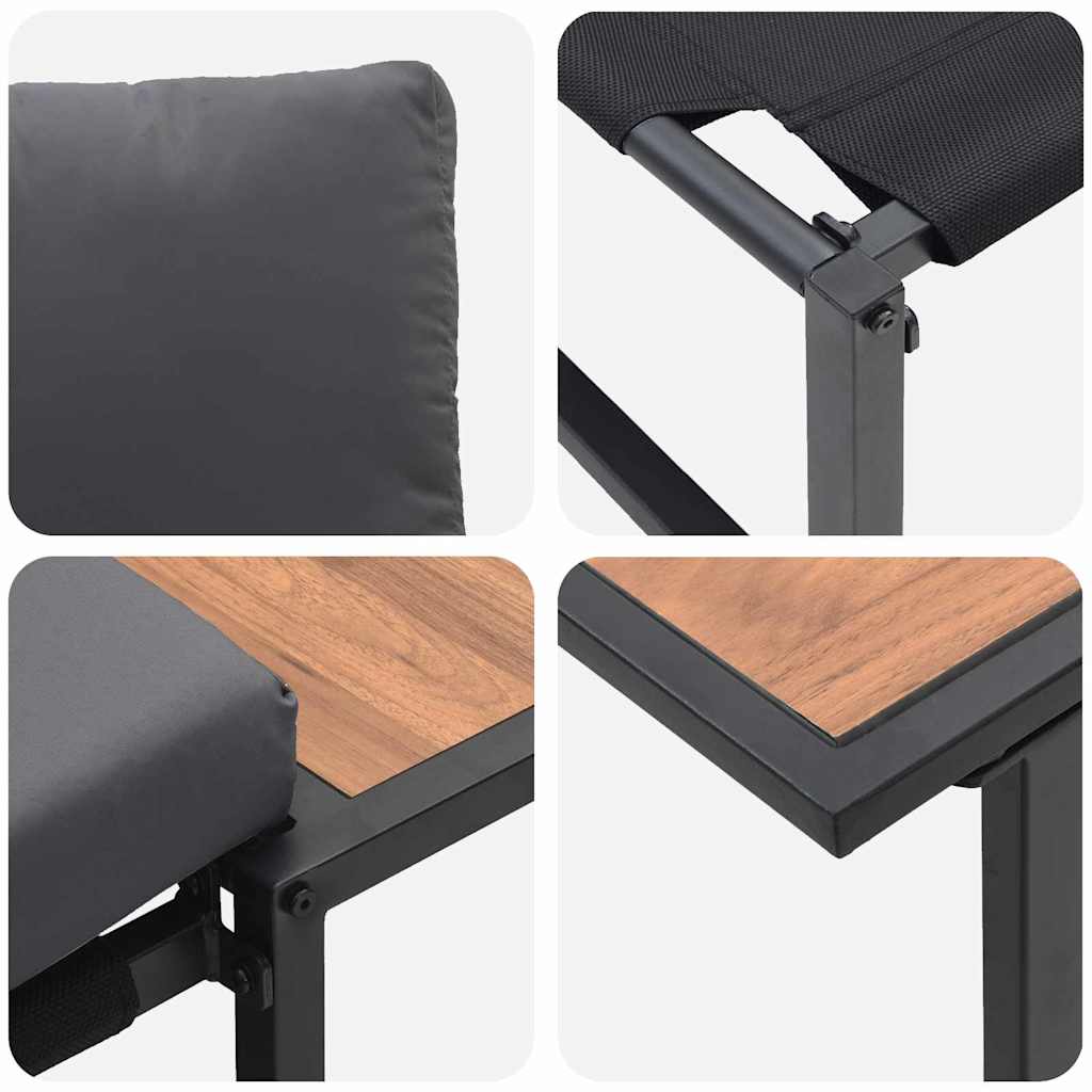 Conjunto de sofás de jardín 2 pcs Antracita Acero