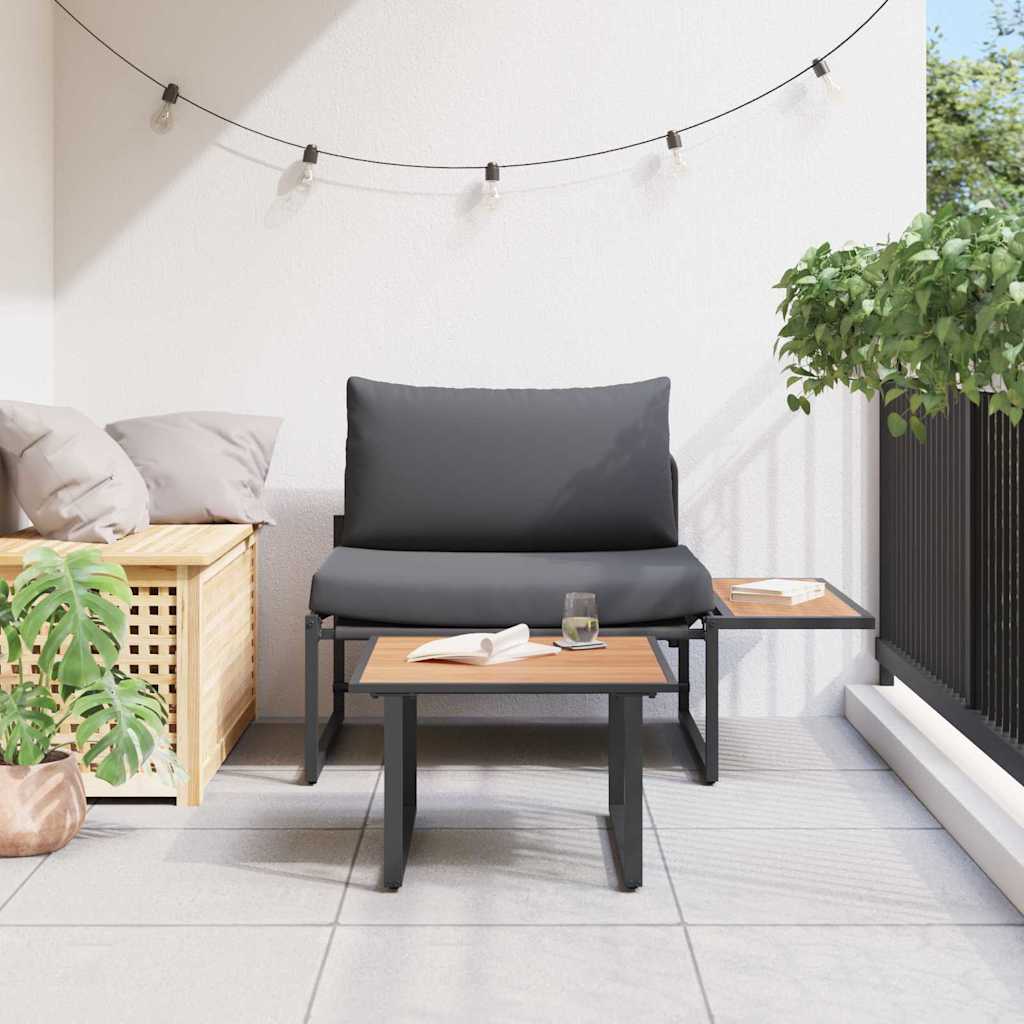 Conjunto de sofás de jardín 2 pcs Antracita Acero