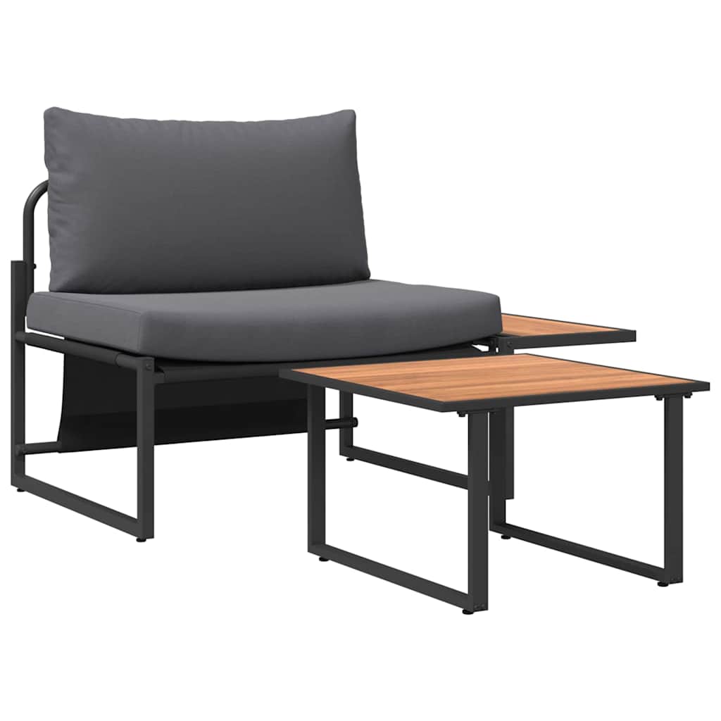 Conjunto de sofás de jardín 2 pcs Antracita Acero