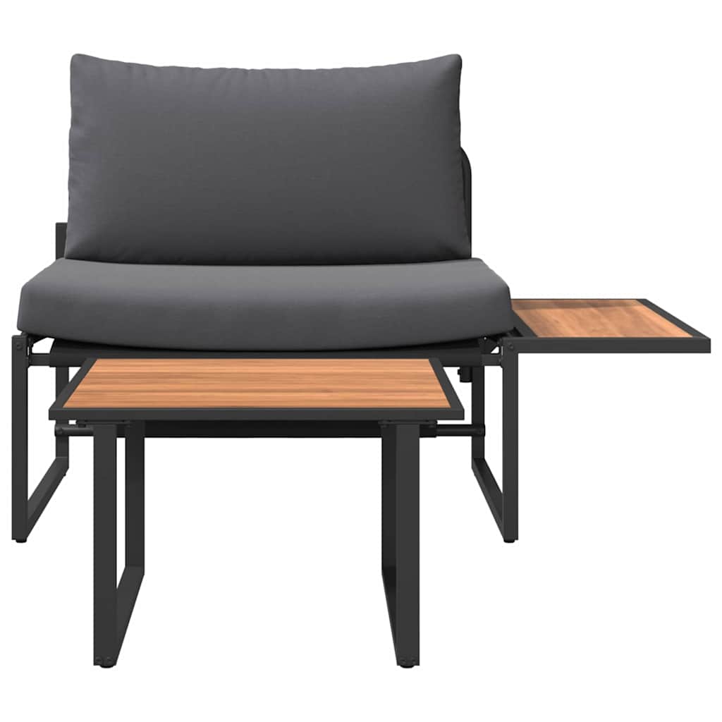 Conjunto de sofás de jardín 2 pcs Antracita Acero