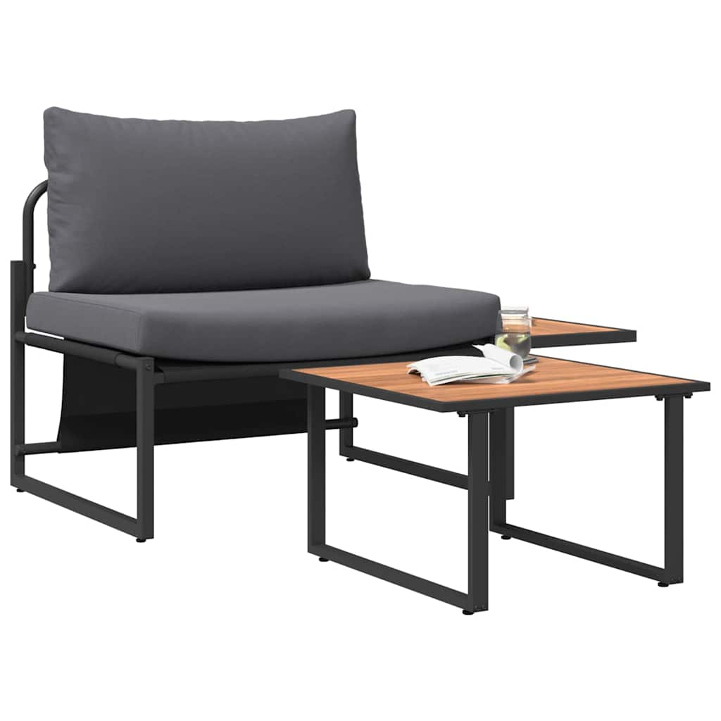 Conjunto de sofás de jardín 2 pcs Antracita Acero