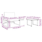 Conjunto de sofás de jardín 2 pcs Antracita Acero