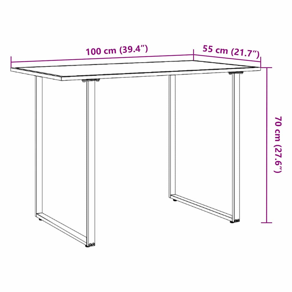 Mesa de Jardín Gris 100 x 55 x 70 cm Madera