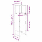 Gabinete de Baño Beige 33 x 33 x 120,5 cm Madera contrachapada
