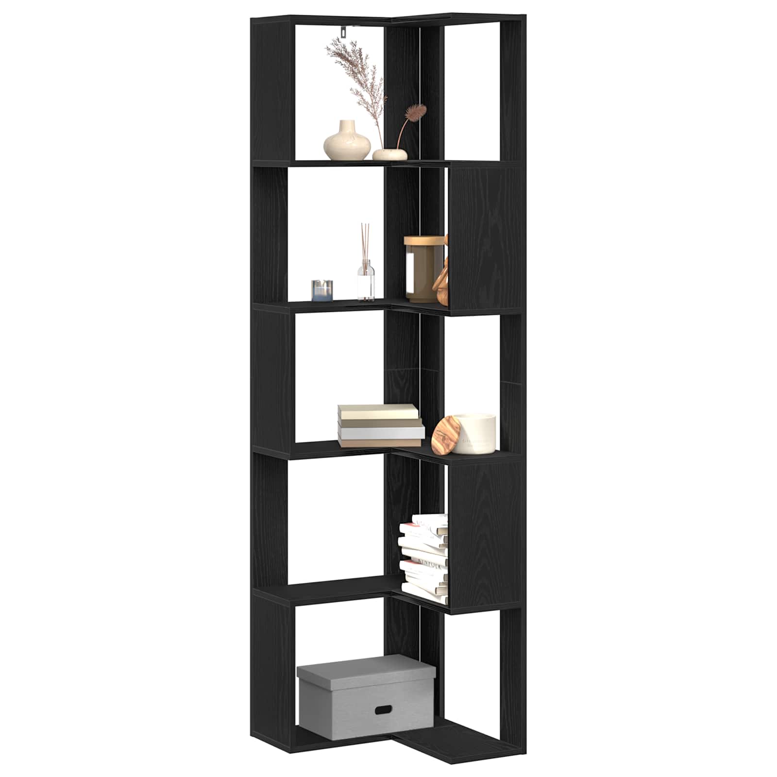 Estantería Roble Negro 50 x 50 x 179 cm