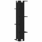 Estante de Esquina de Pared Roble Negro 36.5 x 36.5 x 140 cm