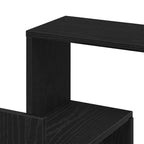 Estante de Esquina de Pared Roble Negro 45 x 45 x 147 cm