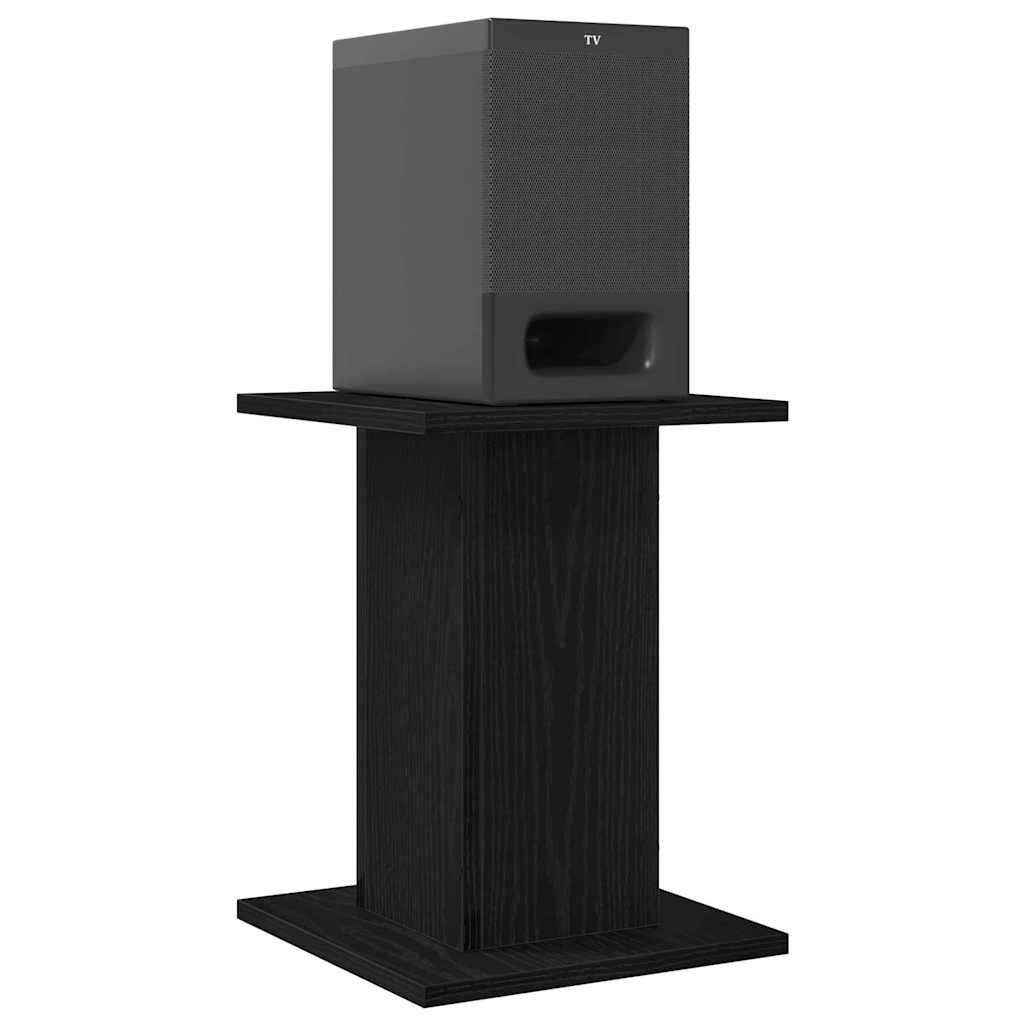 Soportes para Altavoces 2 pcs Roble Negro 30 x 30 x 40 cm