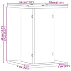 Soportes para Altavoces 2 pcs Roble Negro 30 x 30 x 40 cm