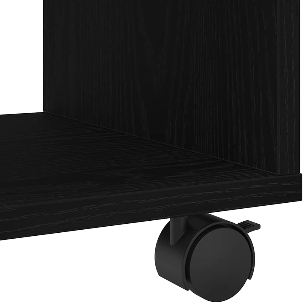 Mesa Auxiliar con estante Roble Negro 72 x 33 x 42,5 cm