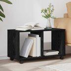 Mesa Auxiliar con estante Roble Negro 72 x 33 x 42,5 cm