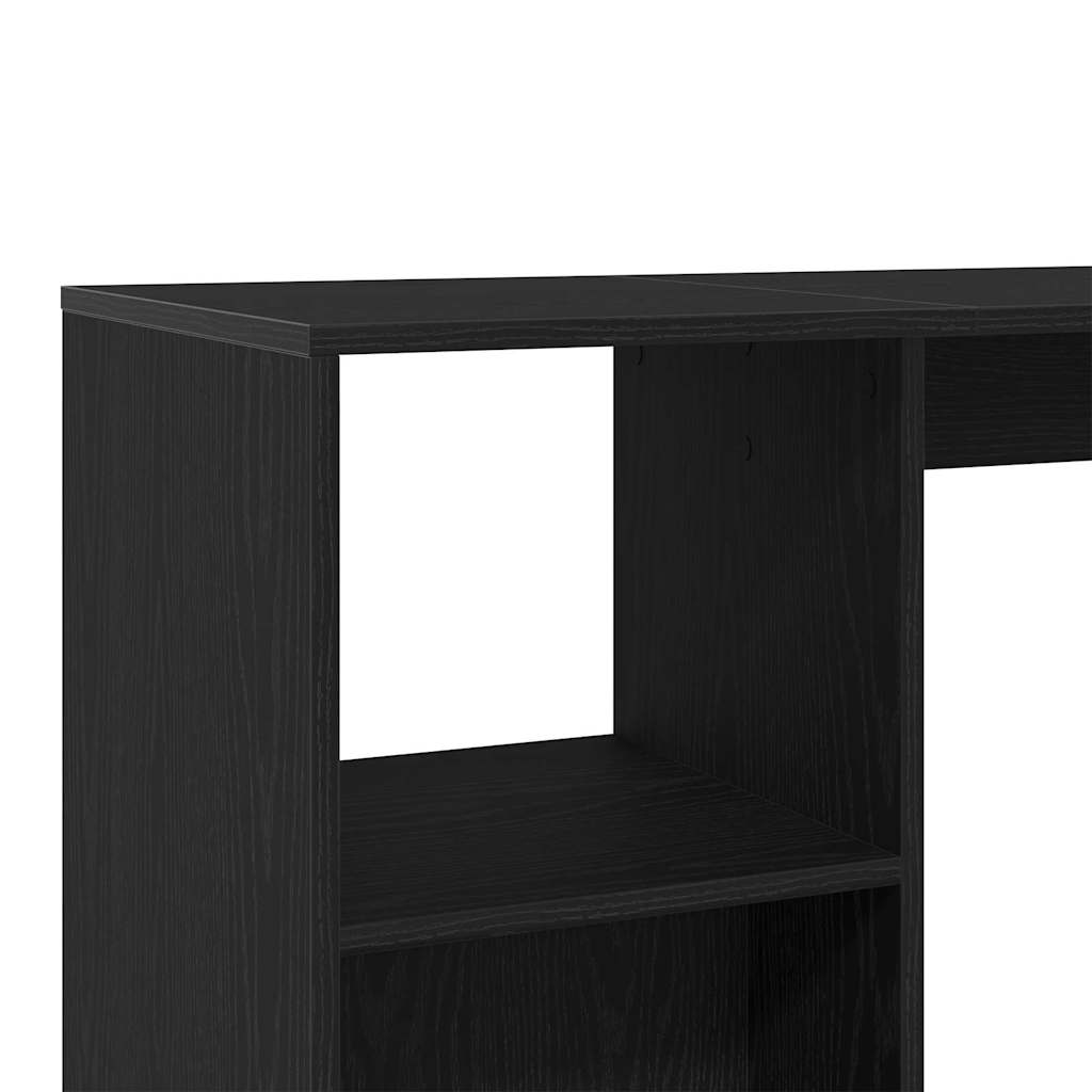 Mesa de Bar con estante Roble Negro 124 x 46 x 103.5 cm