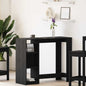 Mesa de Bar con estante Roble Negro 124 x 46 x 103.5 cm