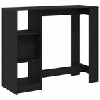 Mesa de Bar con estante Roble Negro 124 x 46 x 103.5 cm