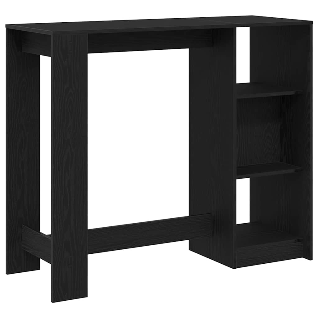 Mesa de Bar con estante Roble Negro 124 x 46 x 103.5 cm