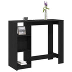 Mesa de Bar con estante Roble Negro 124 x 46 x 103.5 cm