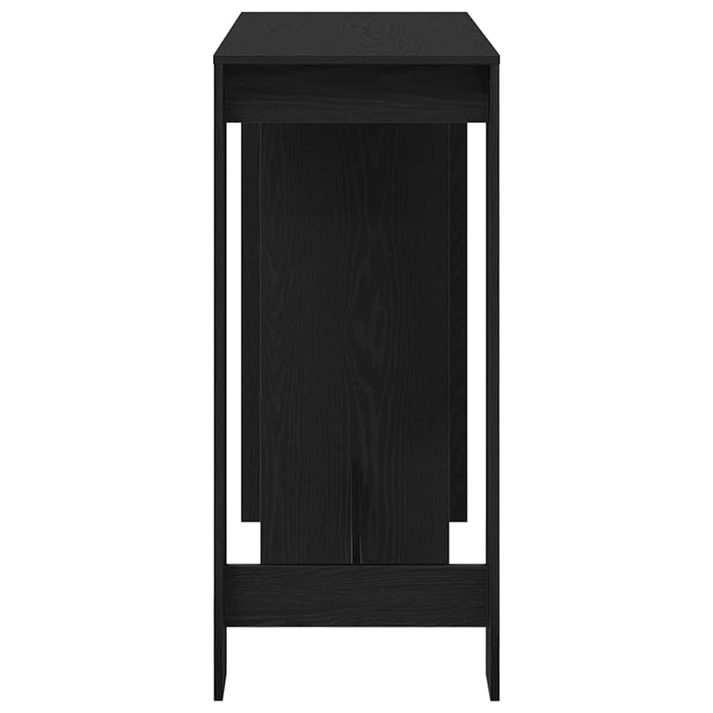 Mesa de Bar con estante Roble Negro 124 x 46 x 103.5 cm