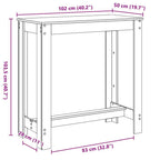 Mesa de Bar Roble Negro 102 x 50 x 103.5 cm