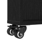 Carro de Almacenamiento Estrecho Roble Negro 48 x 13 x 68 cm