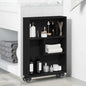 Narrow Storage Cart Black Oak 48 x 13 x 68 cm