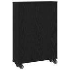 Carro de Almacenamiento Estrecho Roble Negro 48 x 13 x 68 cm
