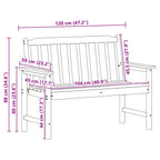 Banco de jardín 120 x 59 x 88 cm HDPE