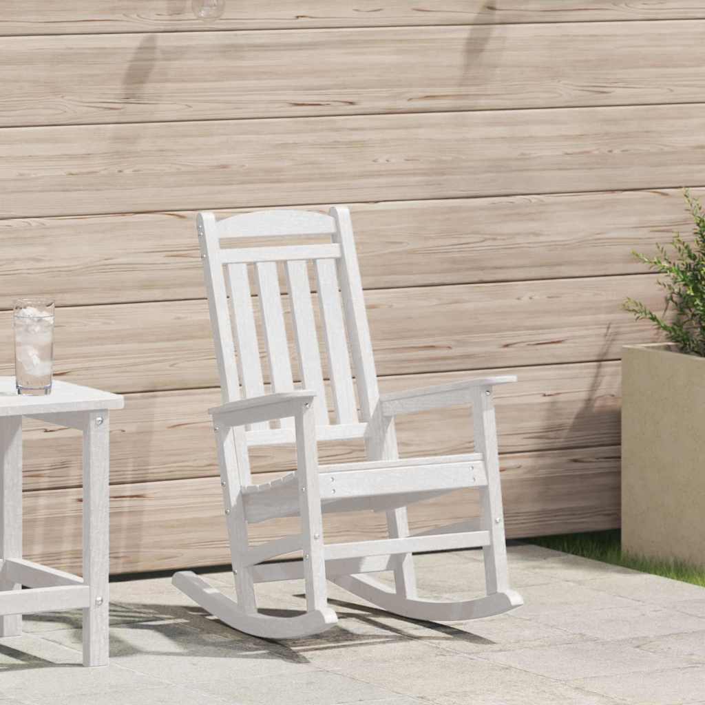 Silla mecedora de jardín 92 x 70 x 108cm HDPE