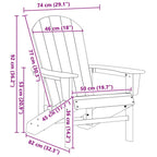 Silla Adirondack 82 x 74 x 92 cm HDPE