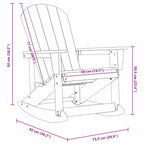 Silla mecedora Adirondack 92 x 73,5 x 92 cm HDPE